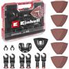 Einhell Accessories Originale Einhell XL-PLUS-CASE Set multiutensile per legno da 35 pezzi (lame da taglio a tuffo CV, lama da taglio semitonda HCS, piastra di supporto Delta, carta vetrata per legno, adattatore Dremel)