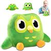 Zhlearda Peluche Gufo Verde, 20cm Simpatico Gufo Peluche, Peluche Cartone Animato Gufo Verde, Peluche Gufo Morbido, Gufo Giocattolo, Gufi Verdi, Bambole di Peluche Animali Regalo per Bambini e Adult