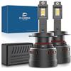 D-Lumina Lampadina H7 LED Canbus 130W 28000LM 6500K Luci Bianca 500%, Kit di Conversione per Fari Alogeni Auto, Raffreddamento con Tubo di Rame Spesso, LED Lampada Luci, 2 pezzi