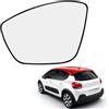 Ruolin Vetro Specchietto Retrovisore Sinistro, Vetro Specchio Retrovisore Esterno Auto Compatibile con C3 MK3 2016-2021, Compatibile con 208 308 2008 2013-2019