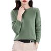 Hamthuit Maglione di lana da donna casual lavorato a maglia pullover morbido e caldo in lana calda a maniche lunghe girocollo top, Grreens Turchese, XL