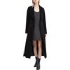 PLAERPENER Cappotto lungo da donna in lana di cachemire doppiopetto elegante cappotto da donna autunno inverno, Nero , 42