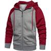 Generico Felpa con Cappuccio da Uomo Solid Color Fashion Full Top con Tasche Giubbotto Termico Leggera Casual and Comfortable