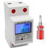 Dolaso Contatore Elettrico Digitale,Misuratore Consumo Elettrico,Misura Consumo Monofase,Contatore Di Energia Su Guida Din 230V 5 (80) A Retroilluminato Display Misuratore Di Energia Elettronico,DDSU1897