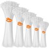 DUNSOO Fascette Elettricista,Fascette Plastica Diverse Taglie,Fascette in Nylon Premium, Fascette in Plastica Multiuso per Casa, Giardino, Ufficio e fai da te (Bianco, 100/150/200/250/300mm(600 Pezzi))