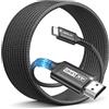 JSAUX Cavo USB C a HDMI 4K 4 Metri, Adattatore Tipo C (Custodia in Nylon e Alluminio) [Compatibile con Thunderbolt 3] per MacBook Pro/Air, iPad Pro/Air, iMac, Galaxy S23/S9 - Nero