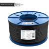 EDISION OCX-100 Cavo Coassiale 100m Antenna TV SAT Esterno/Interna PE Nero, Rame CU/AL, 17PAtC, CPR Fca, Classe A per DVB-S2/T/T2/C, RADIO - Bobina Plastica