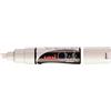 Uni-Ball - Pennarello per vetri e gesso UNI CHALK PWE-8K Bianco | Pennarello con punta a cuneo da 8 mm per finestre, lavagne e specchi