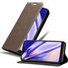 Cadorabo Custodia Libro per Xiaomi Mi 8 Lite in Bruno Café - con Vani di Carte, Funzione Stand e Chiusura Magnetica - Portafoglio Cover Case Wallet Book Etui Protezione