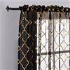 YJ YANJUN Tenda a pannello in metallo nero e oro, per camera da letto, 2 pezzi, 160 cm di lunghezza, 132,1 x 160 cm, colore: nero e oro