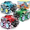 Vroomix 3 Confezioni di Giocattoli Monster Truck per Bambini - Camion Giocattolo con Ruote LED Lampeggianti - Auto illuminate per Bambini - Regalo di Compleanno per Bambini e Bambine