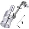 TOTMOX XL Size Universal Alluminio Turbo Sound Whistle Silenziatore Tubo di scarico BOV Blow-off Valve Simulator, 1Pc Silver