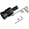 TOTMOX 1pc XL Size in lega di alluminio universale Turbo Sound silenziatore di scarico tubo Whistle Car Roar Maker, nero