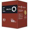 Delta Q - Cialde di Caffè Macinato Qalidus - 100 Cialde Intensità 10 Compatibili con le Macchine da Caffè Delta Q - Espresso Intenso con una Nota di Caramello