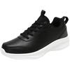 Generisch Sneaker da uomo e donna, in autunno, invernali, scarpe da ginnastica, leggere, casual, con parte superiore in pelle, scarpe da tennis da uomo, basse, comode da corsa, da jogging, grigio scuro, 36