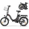 SAMEBIKE-Bike pieghevole, bicicletta elettrica da 20 pollici con batteria rimovibile da 36V/12Ah Freno idraulico, per adulti, uomini donne