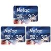Netac 32G Scheda Micro SD Set da 3, Scheda di Memoria A1, U1, C10, V10, FHD, 600X, UHS-I Velocità fino a 90/10 MB/sec(R/W) Micro SD Card per Telefono, Videocamera, Switch, Gopro, Tablet