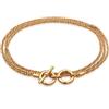 Kuzzoi Bracciale da uomo in argento sterling 925 placcato oro, con chiusura a T in stile vintage, lunghezza 19 cm, Argento sterling