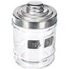 Excelsa Trix Set 3 Barattoli: Sale, caffè e Zucchero, Vetro, Alluminio, capacità: 0,72 Litri