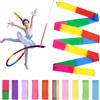 Surplex 10 Nastri per Danza Ritmica, Nastri Colorati da Ginnastica con Asta Rotante per talenti Show, Bacchetta da Ballo per Bambini, Fascia Arcobaleno Ideale per Ragazze per Feste di Compleanno per