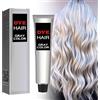 Pemarlis Tinta Colorante Argento,Cera Colorante Capell Colore Capelli Temporaneo Crema DIY, Crema di tintura naturale capelli grigi d'argento,Shampoo di tintura istantanea capelli grigi d'argento (3)