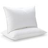 Deodar Set di 2 Cuscini 48x74 cm Cuscini da Letto in Piuma e Piumino d'Oca Bianca Biologica Riempimento Naturale 1000g Federa in Puro Cotone Certificato OEKO TEX e RDS
