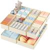 DIMJ Organizer Cassetti, Cassetto Organizer, Divisori per Cassetti, Organizzatore Armadio Pieghevole Organizzatore, Contenitori per Armadio Salvaspazio, Tessuto Non Tessuto, 12 Pcs, Beige