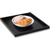 HERCHR vassoio da dessert quadrato in legno, moderno nero vassoio decorativo, Piatto da Cucina Antiscivolo, 30 x 30 cm per per Tè, Caffè, Snack
