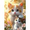 MEIYUDA 5D DIY Diamond Painting Kit Completo Gatti, Diamant Painting Fai-da-te Diamond Painting, Diamond Painting Pittura Diamante Strass Ricamo a Punto Croce Painting per Decorazioni Casa 30x40cm