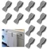 XIHIRCD 12 Clip per Asciugamani da Cucina, Clip per Torre da Cucina Morsetti per Asciugamani per Fissare Gli Asciugamani Sulla Maniglia del Forno Della Cucina Portasciugamani da Bagno (Grigio)