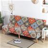 Hixingo Copridivano Senza Braccioli Elasticizzato, Copridivano 3 Posti Boho Antiscivolo, Copri Divano LavabileFodera per Divano Letto Clic Clac (L:190-220cm,Mandala)