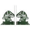 IlGruppone Set 2 Pezzi Fermalibri in Metallo AntiGraffio per Mensole Libreria Design Moderno Antiscivolo Mensola Decorazione Casa Ufficio Scrivania CD Riviste Idea Regalo Organizzatore - Funghetti