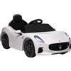 AIYAPLAY Macchina per Bambini 12V Maserati Gran Turismo Folgore con Telecomando, Età 3-5 Anni, Bianco