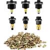 QZQUFJ 186 pezzi Rivettatrici Manuali di Teste Set, Contiene 180 pezzi ciascuno di dadi M3/M4/M5/M6/M8/M10, Rivettatrice per Inserti Filettati, Mandrino Punte Trapano Metallo per Rivettatrice