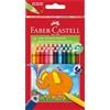 FABER-CASTELL - Set di matite colorate Jumbo triangolari da 24 pezzi | Matite colorate jumbo ergonomiche e resistenti alla rottura con colori vivaci per bambini