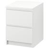 Ikea Malm - Cassettiera a 2 cassetti, 40 x 55 cm, Colore Bianco