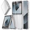 LIONO case Cover per Z Flip 6,Silicone Slim Clear Custodia Samsung Galaxy Z Flip 6 5G,Soft Sottile Custodia Rigida PC Bumper Flexible Cover per Z Flip 6,Trasparente