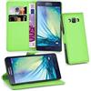 Cadorabo Custodia Libro per Samsung Galaxy A3 2015 in VERDE MENTA - con Vani di Carte, Funzione Stand e Chiusura Magnetica - Portafoglio Cover Case Wallet Book Etui Protezione