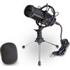 Bontempi Microfono Professionale a Condensatore per Streaming, Chat, Podcast, Canto e Registrazione - 418020