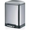 kela Cestino a pedale 6 l, cestino per cosmetici con coperchio Silent Close, chiusura automatica DAVINO, cestino da bagno in acciaio inox con secchio interno, opaco