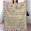MAOYONG Coperta Personalizzata per Mia Figlia/Mio Figlio Coperta con Messaggio e Lettera in Italiano - Incoraggiamento e Amore