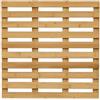 Relaxdays Pedana Doccia in bambù, 50 x 50 cm, Tappetino Antiscivolo per la Vasca e la Sauna, Interno e Esterno, Naturale