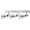 Miratic Lampadario con Faretti Orientabili E27 Max.60W (lampadine non incluse) Faretti Binario Soffitto Applique da Soffitto Colore Bianco Ideale per Camera da Letto Salotto o Corridoio IP20 (3x60W)