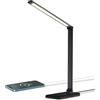 LQWELL Lampada da Scrivania a LED Materiale Metallico Dimmerabile, 5 Colori 10 Livelli di LuminositÀ, Lampada da Comodino Gradevole Alla Vista, Controllo Touch e Funzione di Memoria per Ufficio