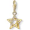 Thomas Sabo Ciondolo in Argento Sterling Placcato Oro con Zirconi e Stella con Pietre