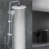 GAOZHI Colonna Doccia senza Miscelatore Termostatico Colonna Doccia idromassaggio Set in Acciaio Inox Doccia Completo Set Doccia a Pioggia con Soffione Doccia 23cm Tondo e Doccetta Mano 3 Funziones