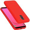 Cadorabo Custodia per Samsung Galaxy A6 PLUS / J8 in LIQUID ROSSO - Morbida Cover Protettiva Sottile di Silicone TPU con Bordo Protezione - Ultra Slim Case Antiurto Gel Back Bumper Guscio