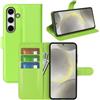 BOCTECH Cover per Samsung Galaxy S24 FE, Custodia a Libro Portafoglio in Pelle PU e Silione Morbido con Porta Carte, Magnetica e Supporto Flip Case Antiurto per Samsung Galaxy S24 FE, Verde
