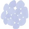 MSV Set 4 Tappetini Antiscivolo per Doccia o Bagno Ciottoli in PVC 12x13 cm Trasparente
