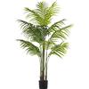 DRW Pianta artificiale di una palma in PU in verde 150x25x25 cm